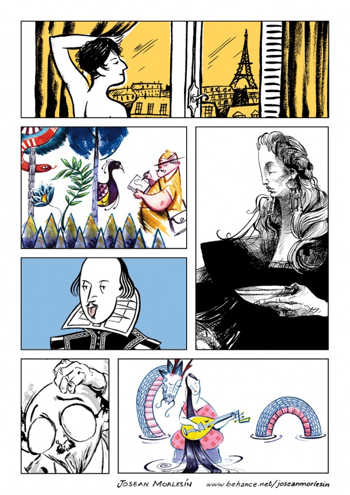 Komikien  tintaztatzea.  Josean  Morlesin.  Arte  Eder  Jardunaldiak