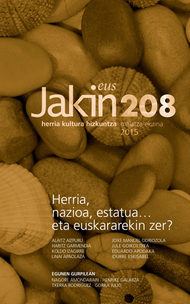 “Jakin  208:  Herria,  nazioa,  estatua…  eta  euskararekin  zer?”  Prentsaurrekoa.