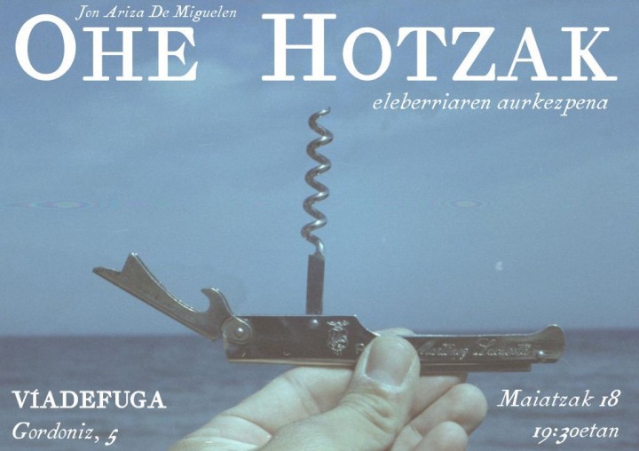 Jon  Ariza  De  Miguel  “Ohe  hotzak”  aurkezpena