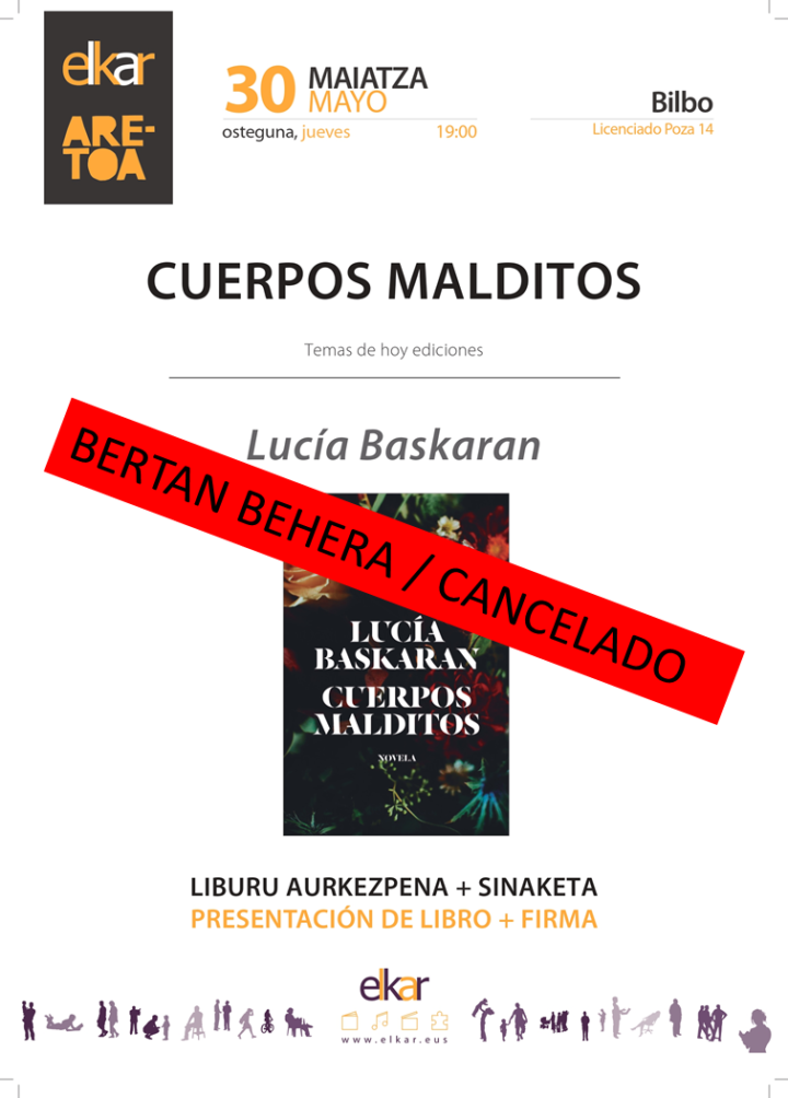 Lucía  Baskaran  ‘Cuerpos  Malditos’  Presentación  de  libro  +  firma