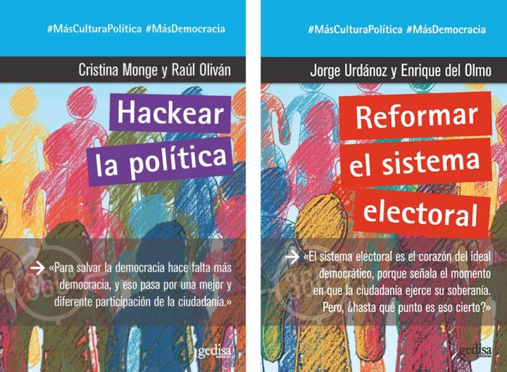 Cristina  Monge  /  Raúl  Oliván  ‘Hackear  la  política’  eta  Jorge  Urdánoz  /  Enrique  del  Olmo  ‘Reformar  el  sistema  electoral’  Presentación  de  libro